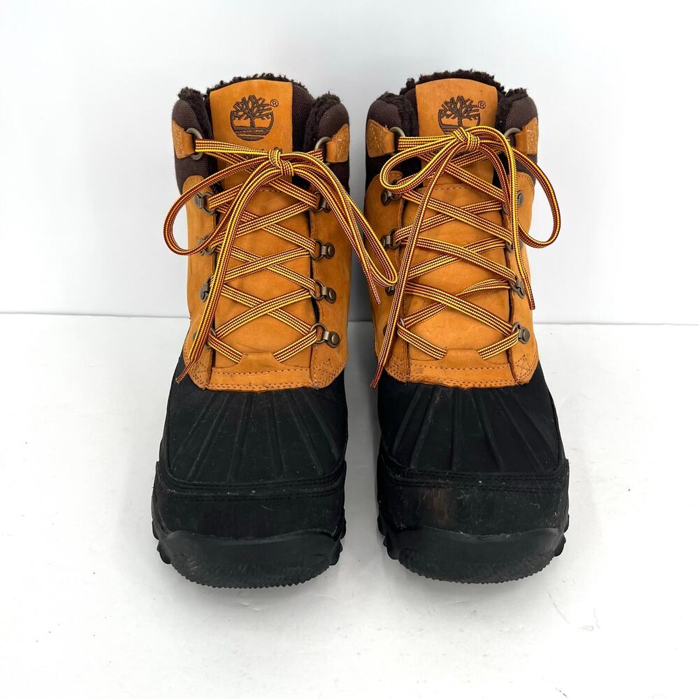 Timberland Men's TBL® Edge Waterproof Sherpa Lined Shell Toe Wheat Nubuck boots
